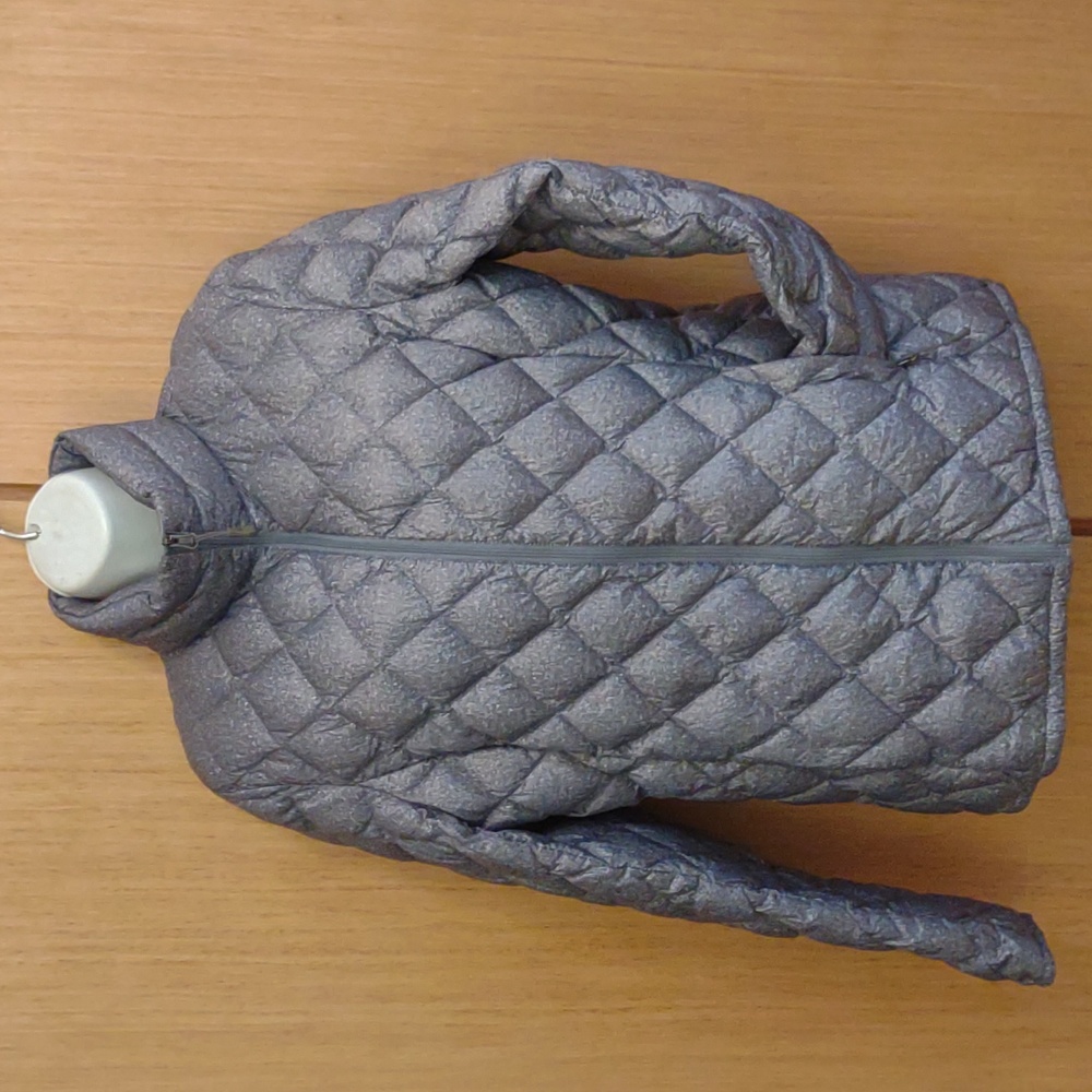 32 Degrees Heat SZ M Gray Full Zip Quilted Puffer Jacket - Picture 1 of 9